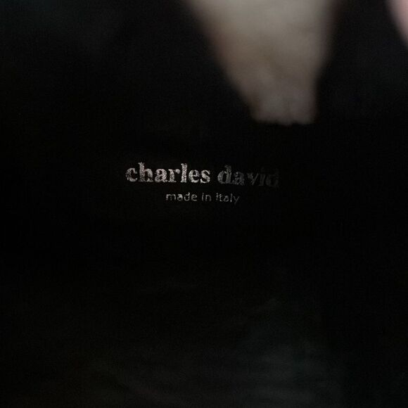 Charles David Italy Gray Leather Moto Boots Size 37 / excellent - Picture 7 of 10